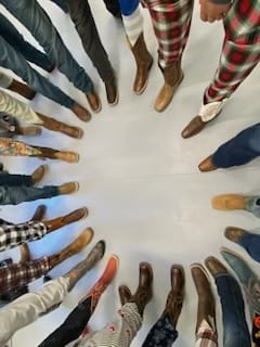 Boots in a circle
